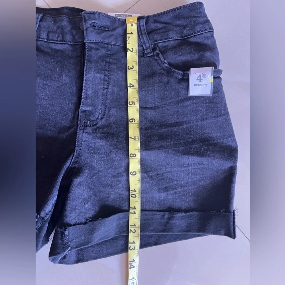 Time tru Core Short Relaxed Fit short black jeans size 8 Rayon Made in chine